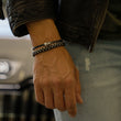 Laden Sie das Bild in den Galerie-Viewer, COMBO SET 4 <br> Armband Skull Leder & <br> Black Braided Leather