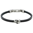 Laden Sie das Bild in den Galerie-Viewer, Armband Skull <br> Leder schwarz