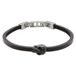 Laden Sie das Bild in den Galerie-Viewer, Armband black Skull <br> Leder braun