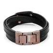 Laden Sie das Bild in den Galerie-Viewer, Skull Armband Leder kupferfarben