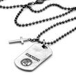 Laden Sie das Bild in den Galerie-Viewer, Halskette Skull Duty & Honor <br> Stainless Steel