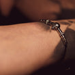 Laden Sie das Bild in den Galerie-Viewer, Armband Skull Leder<br> silber
