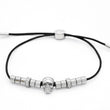 Laden Sie das Bild in den Galerie-Viewer, Armband Skull Leder<br> silber