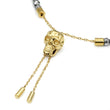 Laden Sie das Bild in den Galerie-Viewer, Armband Skull & Cross II <br> gelbgold / silber