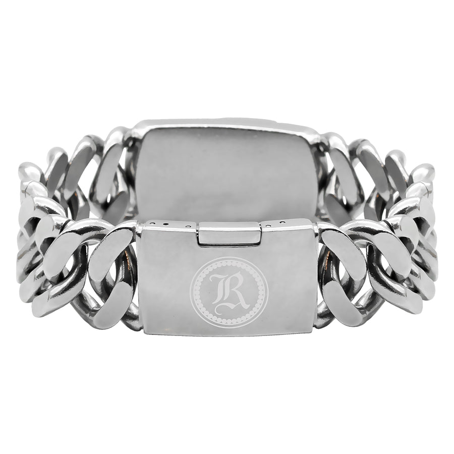 Armband Skull  <br>  Duty and Honor Stainless Steel