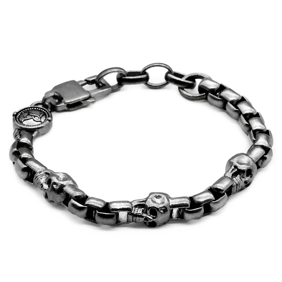 Armband Three Skulls <br> Stainless Steel