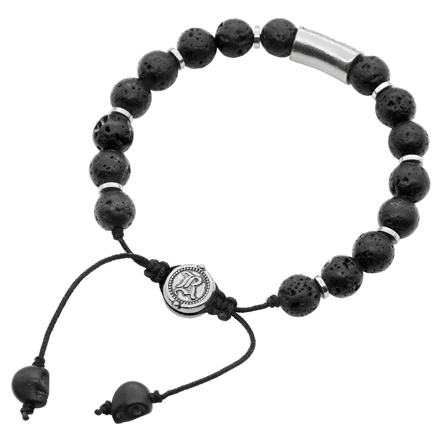Armband Beads <br> Black Lavastone