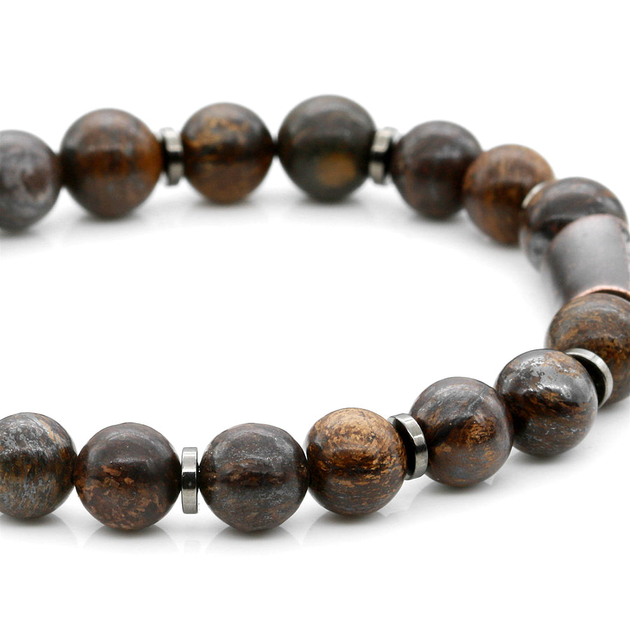 Armband Beads <br> Bronze Agate kupferfarben