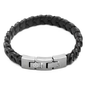 Armband <br> Black Braided Leder