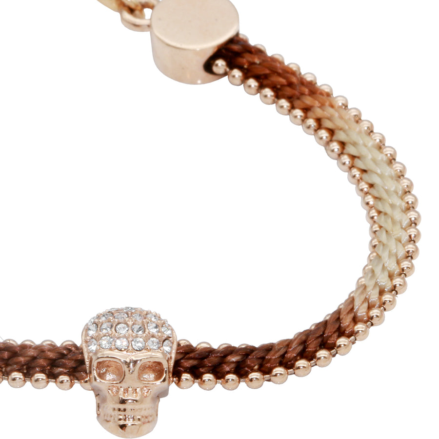 Armband Skull <br> Cotton rosegold