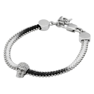 Armband Skull <br> Cotton steel