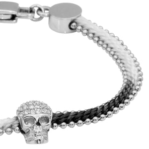 Armband Skull <br> Cotton steel