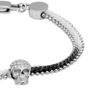 Armband Skull <br> Cotton steel