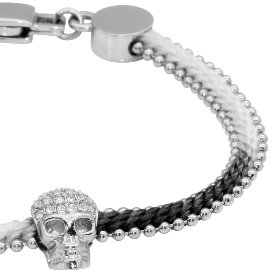 Armband Skull <br> Cotton steel