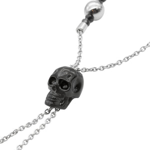 Armband Skull & Cross I <br> silber / schwarz