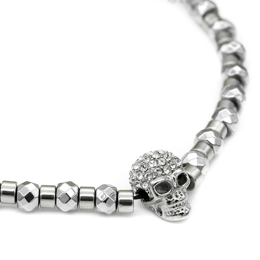 Armband Skull & Stones <br> silber