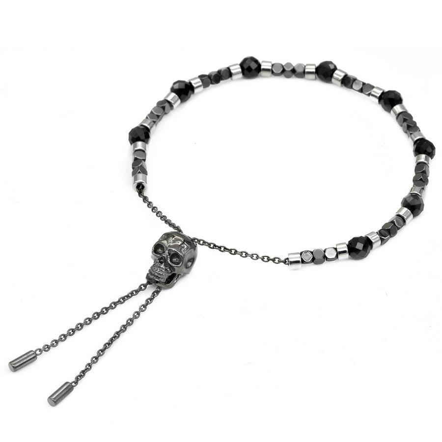 Armband Skull Spinell <br> schwarz