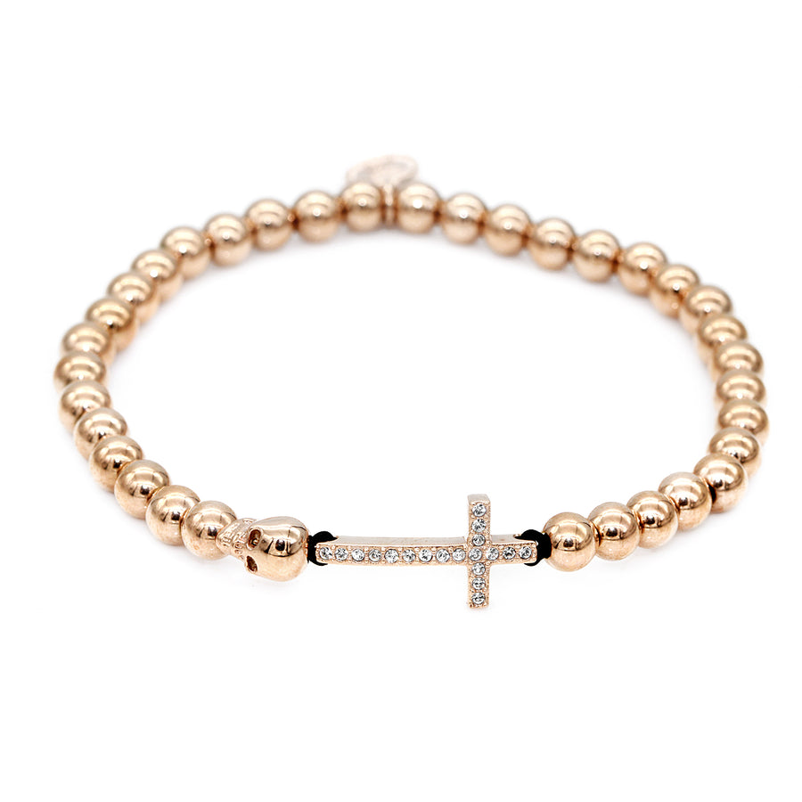 Armband Cross big <br> rosegold