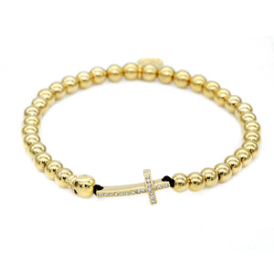 Armband Cross big <br> gelbgold