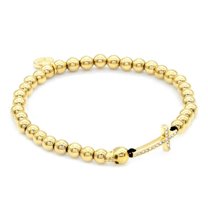 Armband Cross big <br> gelbgold